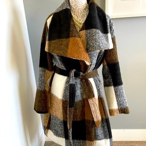 Brown faux Fur Soft Wrap Coat Venus